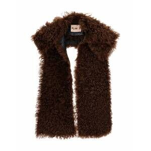 NEW PLAN C women's fur collar wrap in tobacco